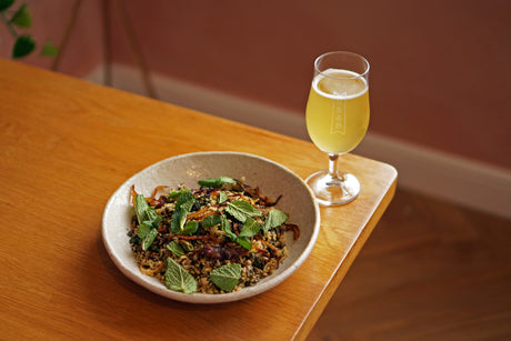 The Beer Lover's Table: Persian Spiced Rice and Lentils with Spring Herbs and Allagash White