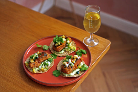 The Beer Lover's Table: Baja ‘Fish’ Tacos with Pineapple Salsa and Basil Avocado Crema with Two Flints x Willibald Clara Mexican Lager