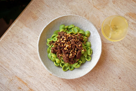 Wine & Food Killers: Orecchiette with Yoghurty Herb Sauce and Spiced Lamb and Brash Higgins ZBO Zibibbo 2019