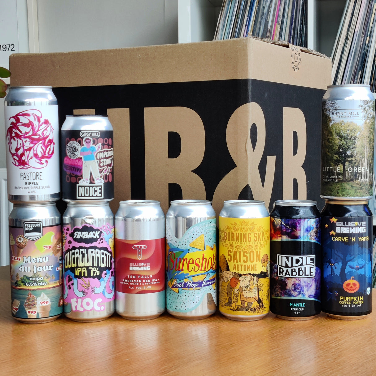 12 month pre-paid - HB&B Sub Club All Killer No Filler Box beer subscription box-Hop Burns & Black