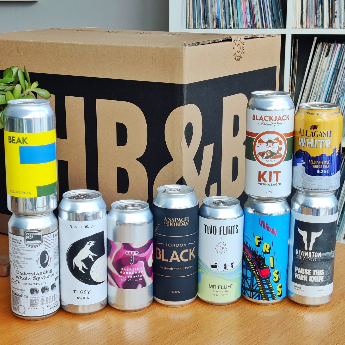 12 month pre-paid - HB&B Sub Club All Killer No Filler Box beer subscription box-Hop Burns & Black