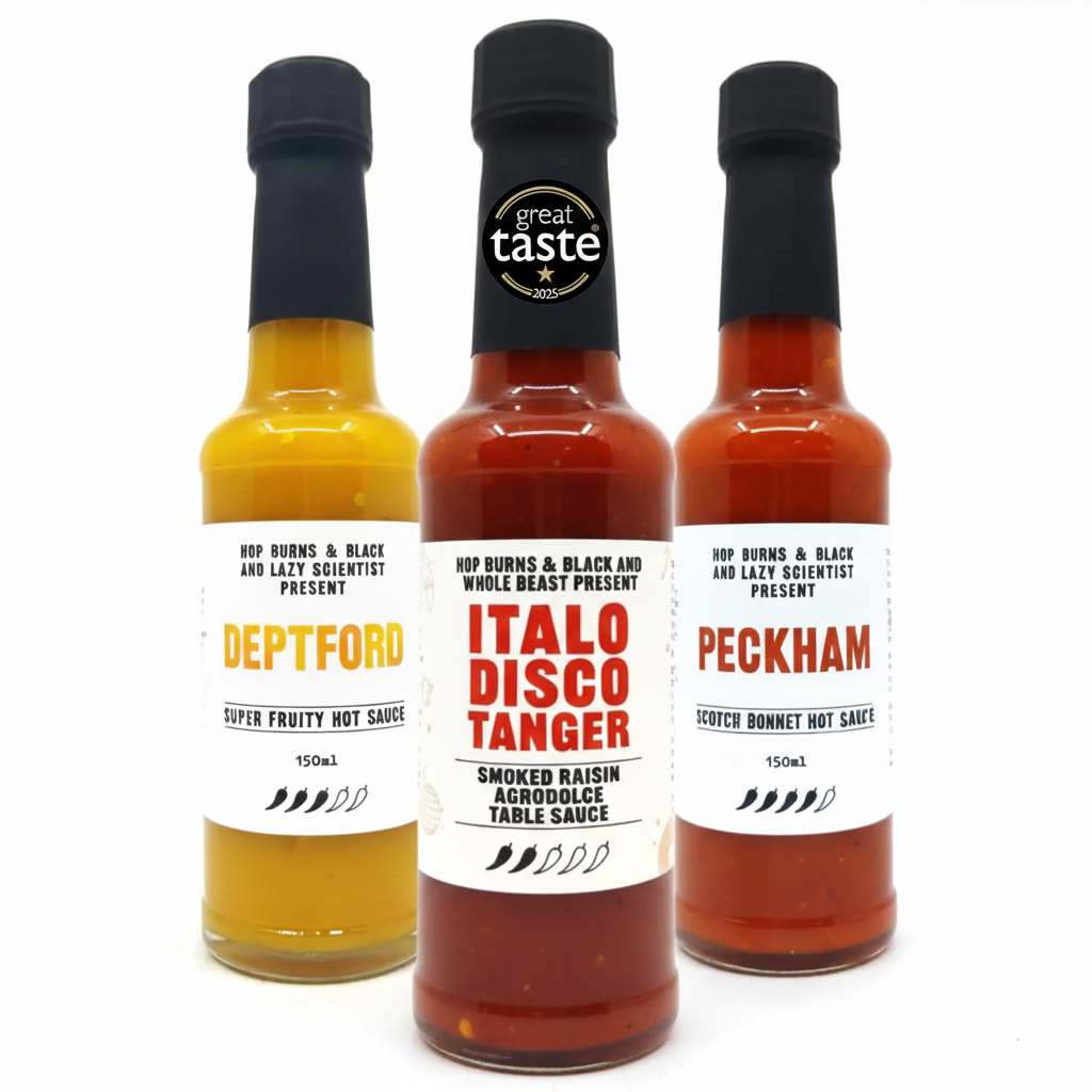 Hop Burns & Black x Lazy Scientist Collab Pack (3 sauces)-Hop Burns & Black