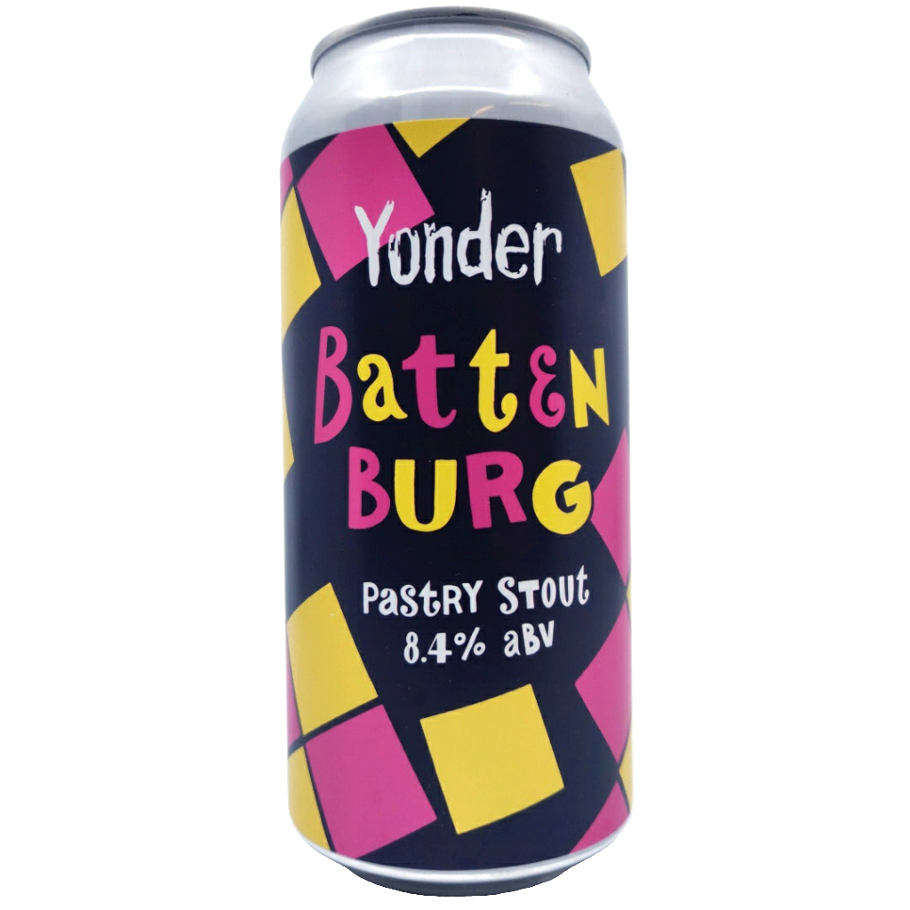 Yonder Battenburg Stout 8.4% (440ml can)-Hop Burns & Black