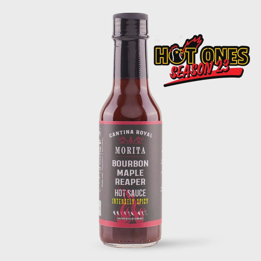 Cantina Royal Morita Bourbon Maple Reaper Hot Sauce (148ml)-Hop Burns & Black