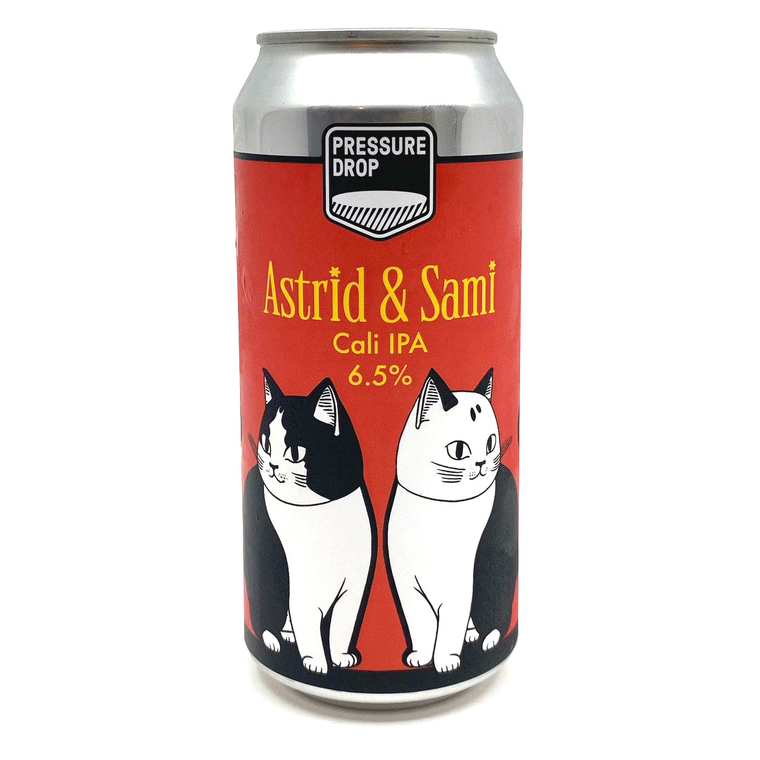 Pressure Drop Astrid & Sami Cali IPA 6.5% (440ml can)-Hop Burns & Black