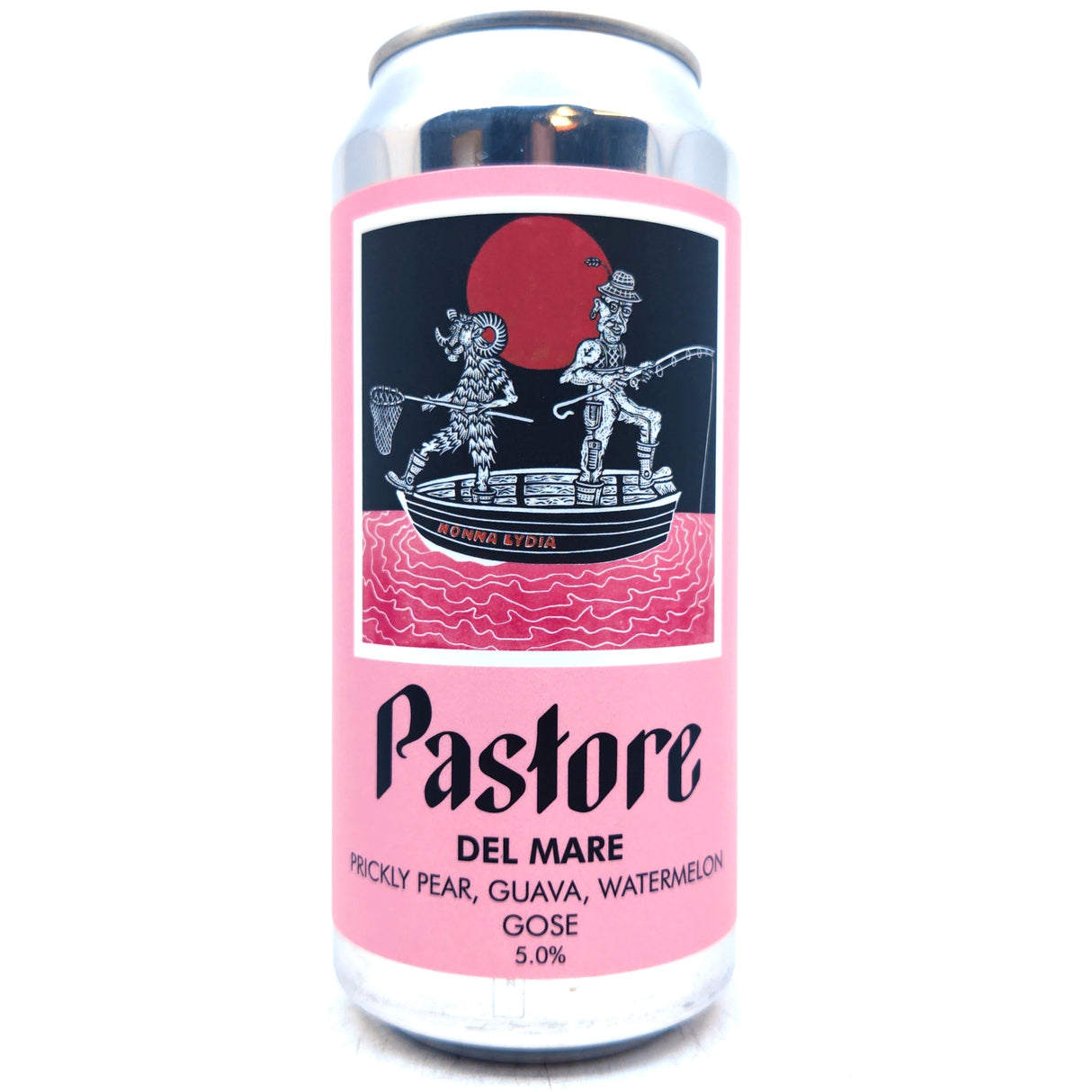 Pastore Del Mare Prickly Pear, Guava, Watermelon Sour 5% (440ml can)-Hop Burns & Black