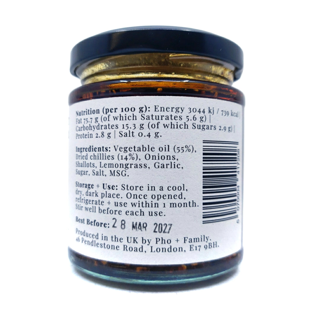 Ma Chau's Chilli Oil (190ml)-Hop Burns & Black