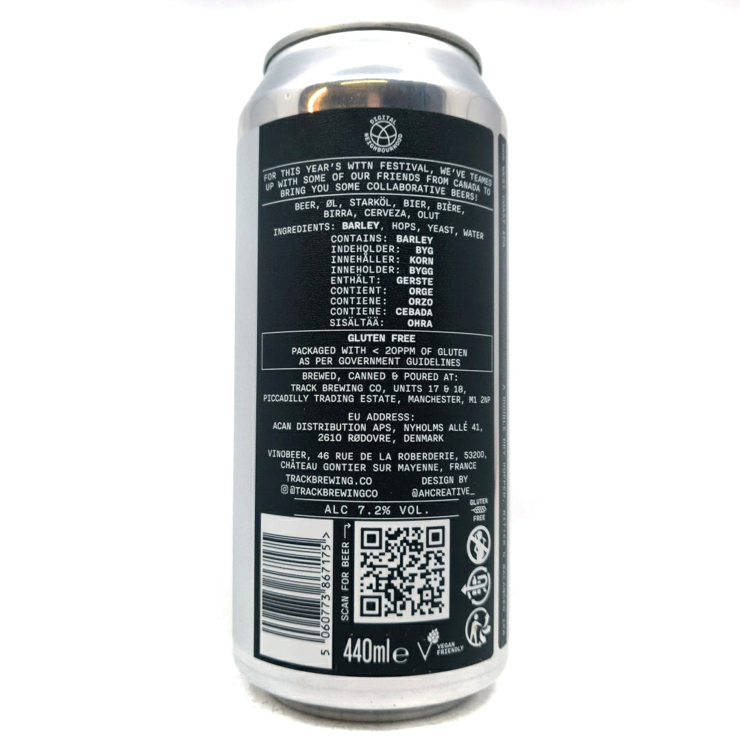 Track x Brasserie du Bas-Canada Ouest West Coast IPA 7.2% (440ml can)-Hop Burns & Black