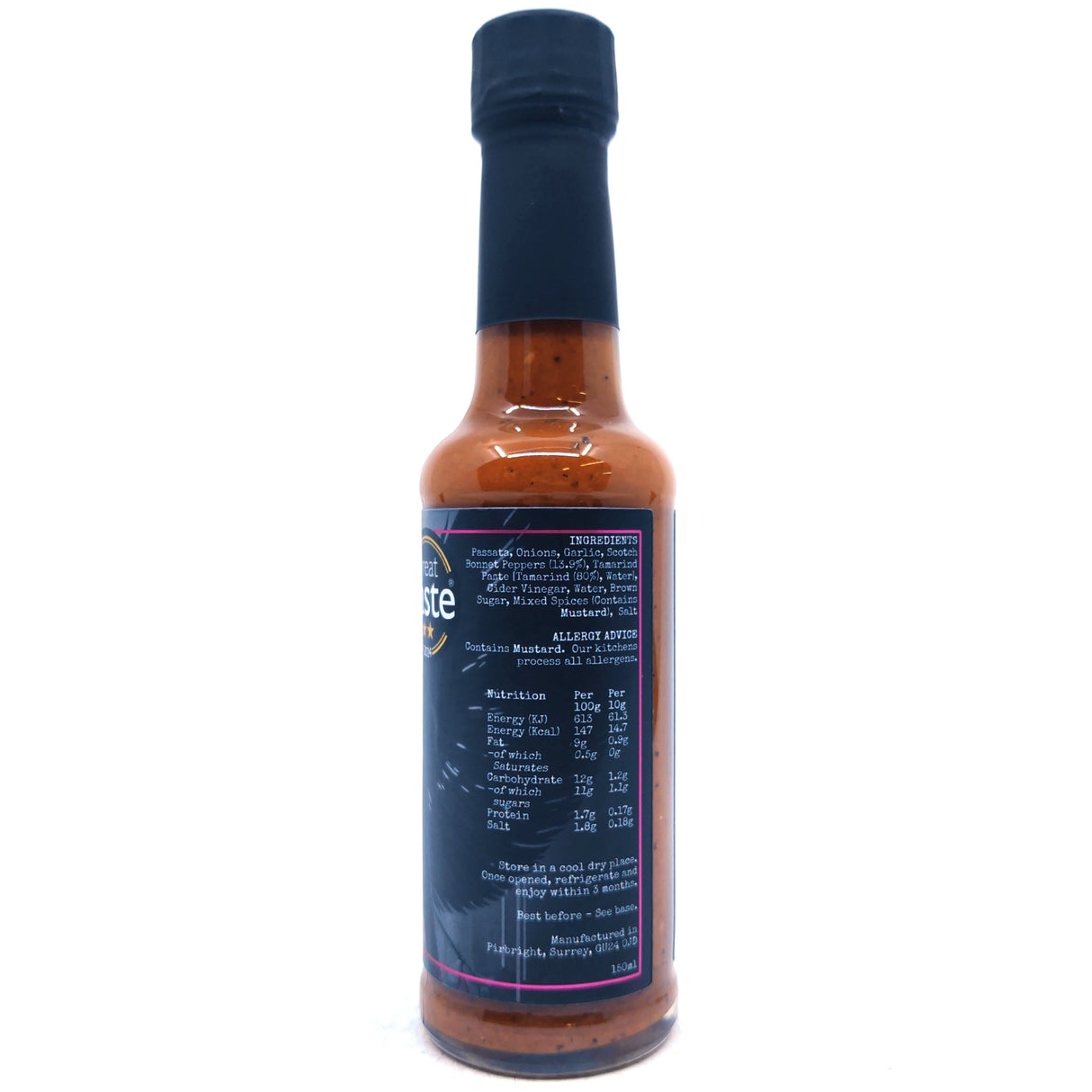 Big Ginger Angel Hot Sauce (150ml)-Hop Burns & Black