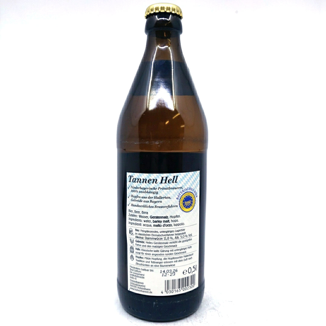 Hohenthanner Tannen Hell 5% (500ml)-Hop Burns & Black