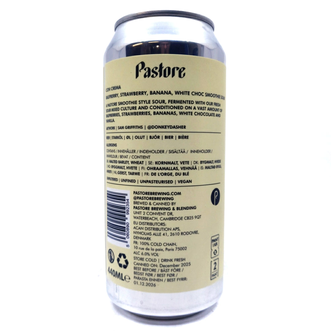 Pastore Con Crema Raspberry Strawberry Banana White Chocolate Smoothie Sour 6% (440ml can)