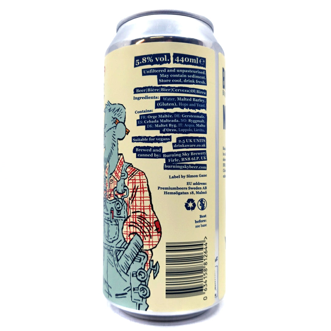 Burning Sky Numbers West Coast Pale Ale 5.8% (440ml can)-Hop Burns & Black