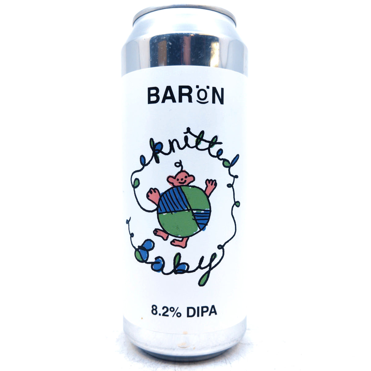 Baron Brewing Knitted Baby Double IPA 8.2% (500ml can)-Hop Burns & Black