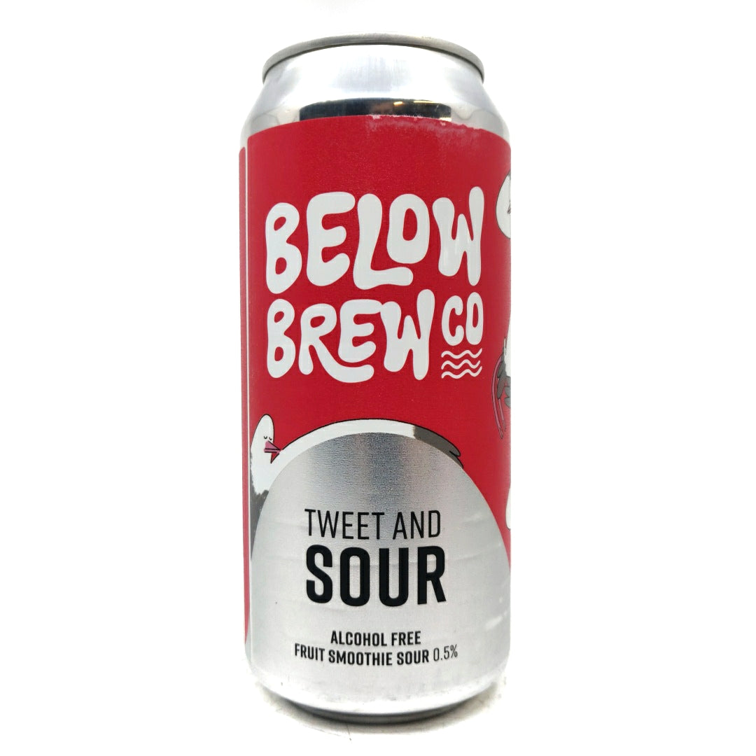 Below Brew Co Tweet & Sour Alcohol Free Fruit Smoothie Sour 0.5% (440ml can)-Hop Burns & Black
