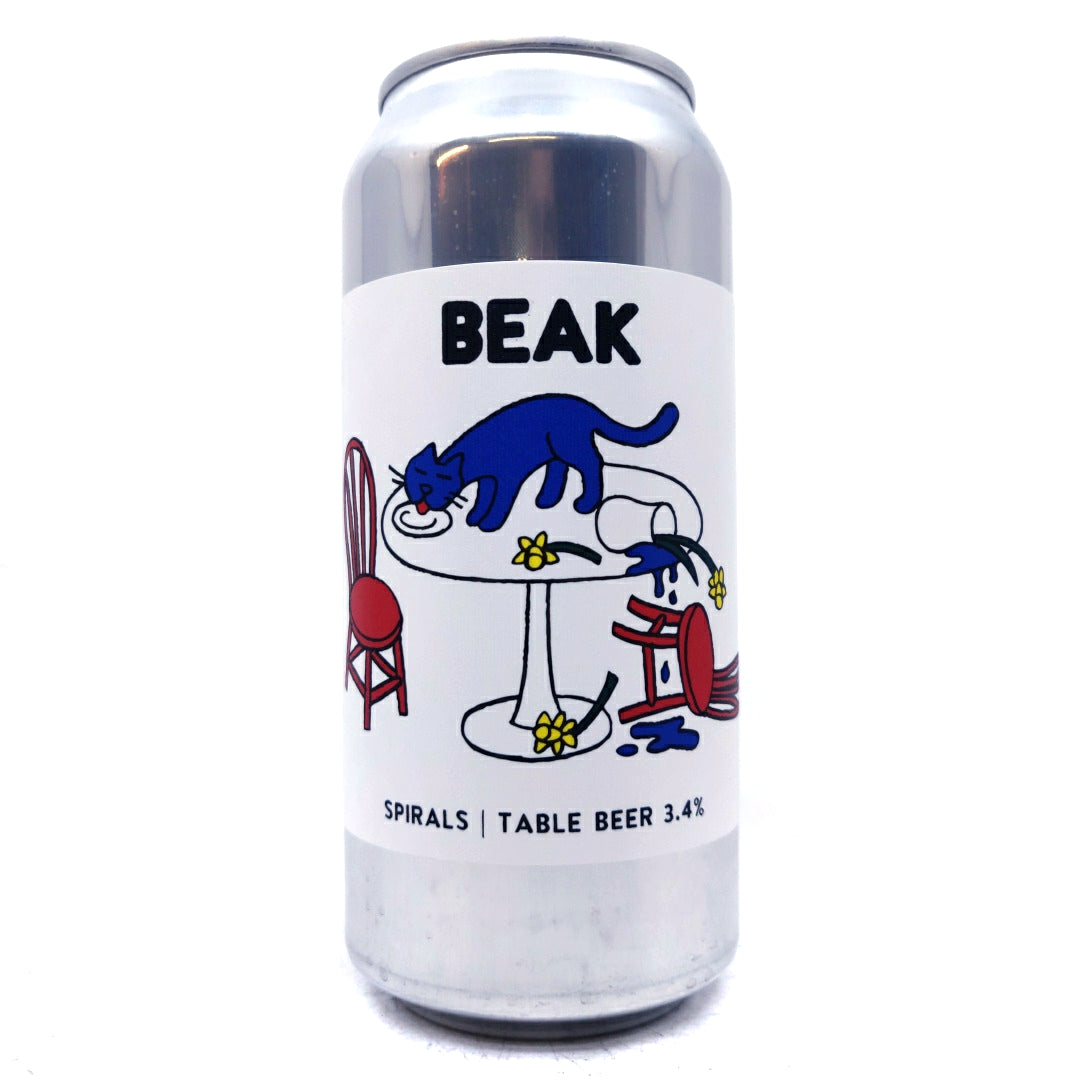Beak Spirals Table Pale Ale 3.4% (440ml can)-Hop Burns & Black