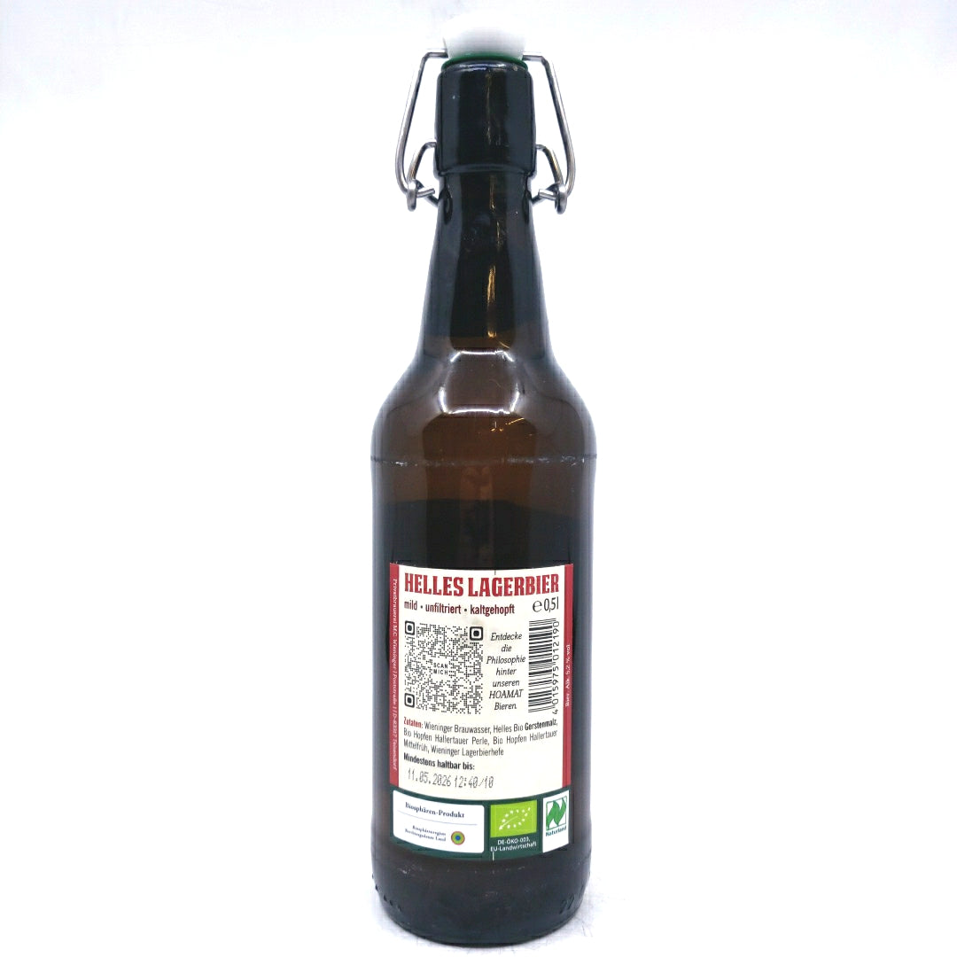 Wieninger Lager Hell 5.2% (500ml)-Hop Burns & Black