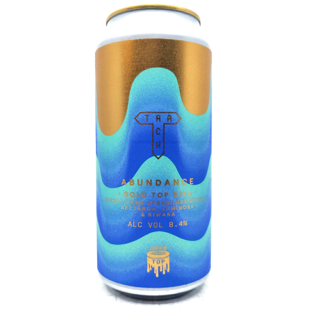 Track Abundance Gold Top Double IPA 8.4% (440ml can)-Hop Burns & Black