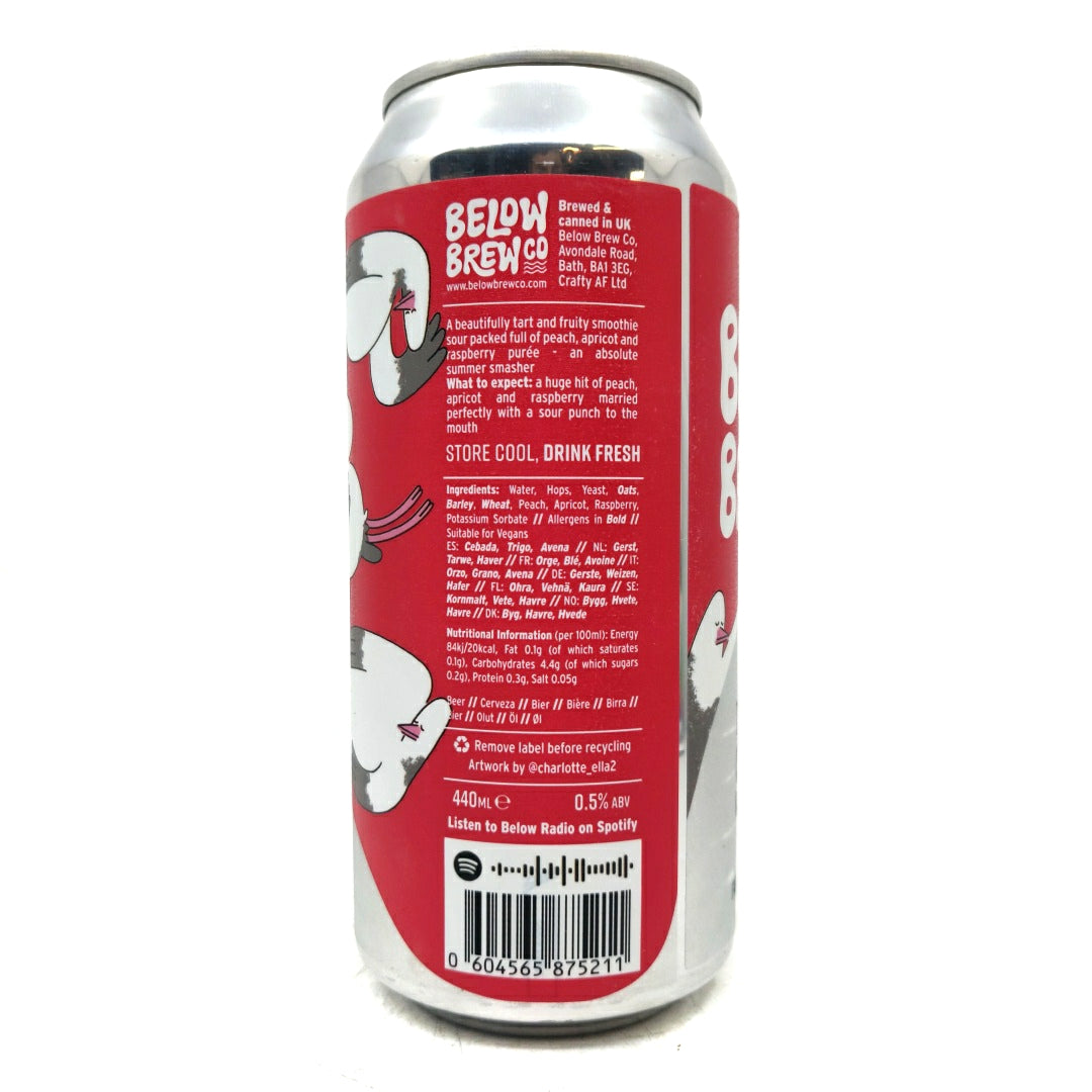 Below Brew Co Tweet & Sour Alcohol Free Fruit Smoothie Sour 0.5% (440ml can)-Hop Burns & Black