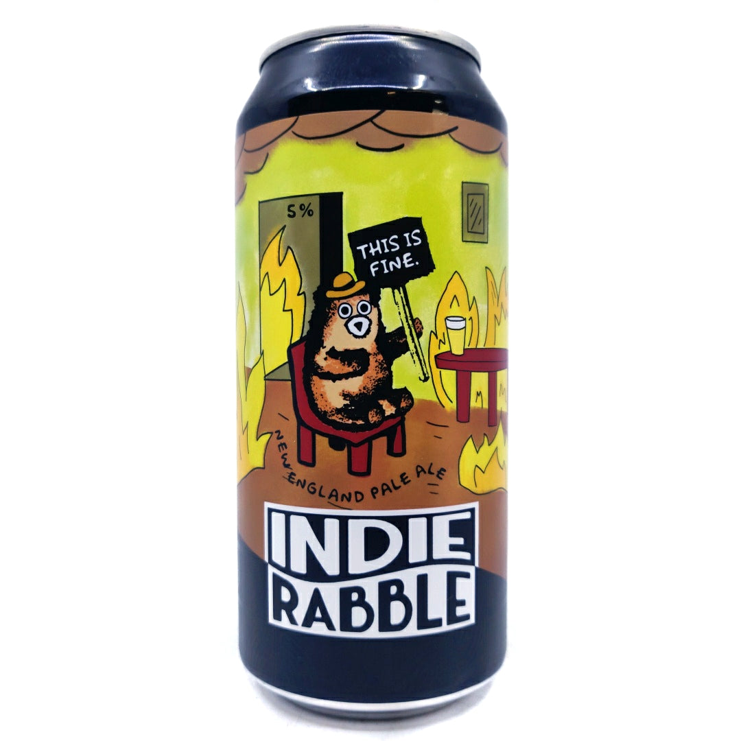 Indie Rabble This Is Fine New England Pale Ale 5% (440ml can)-Hop Burns & Black