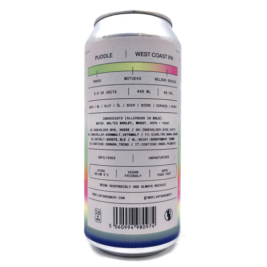 Two Flints x Northern Monk Puddle West Coast IPA 6% (440ml can)-Hop Burns & Black