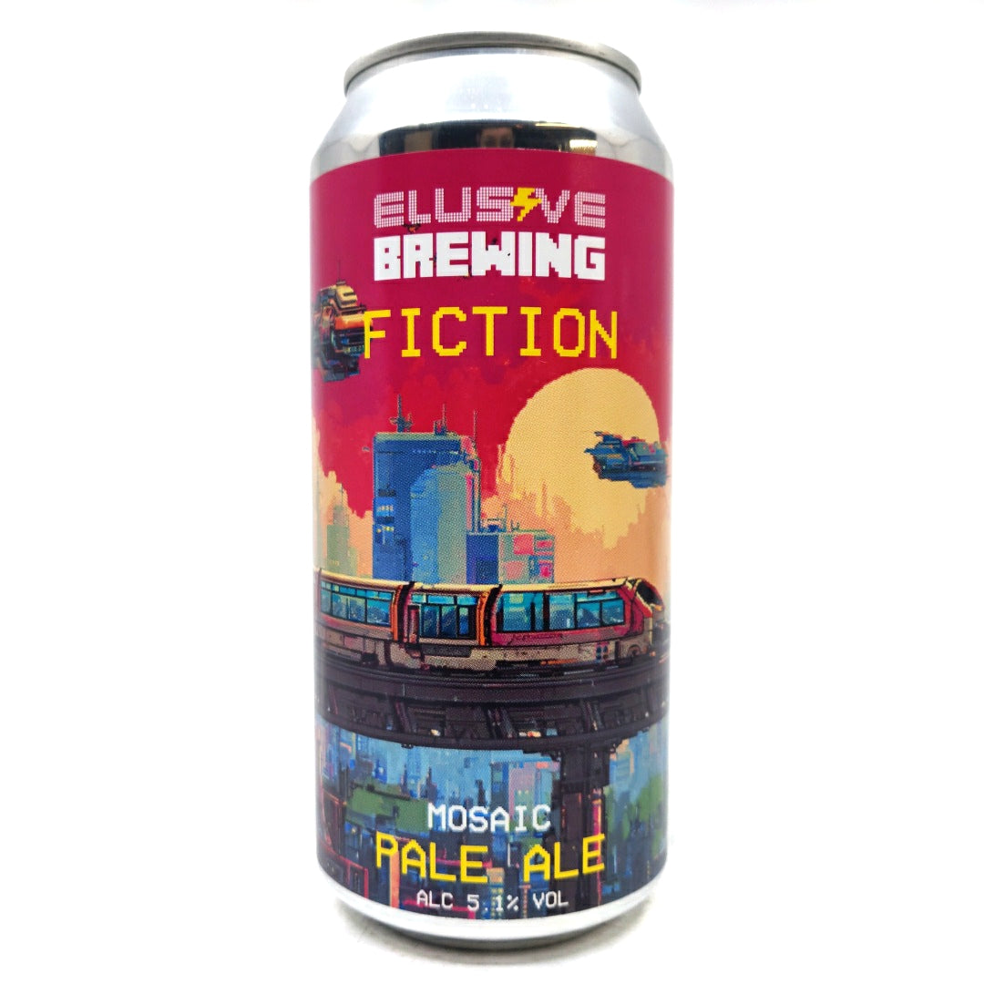 Elusive Brewing Fiction Pale Ale 5.1% (440ml can)-Hop Burns & Black
