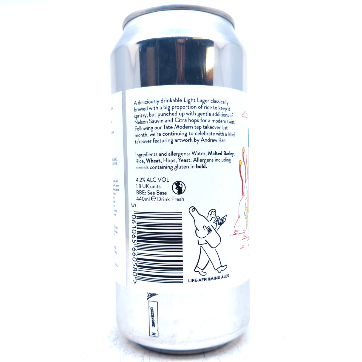 Beak Brewery Lit Light Lager 4.2% (440ml can)-Hop Burns & Black