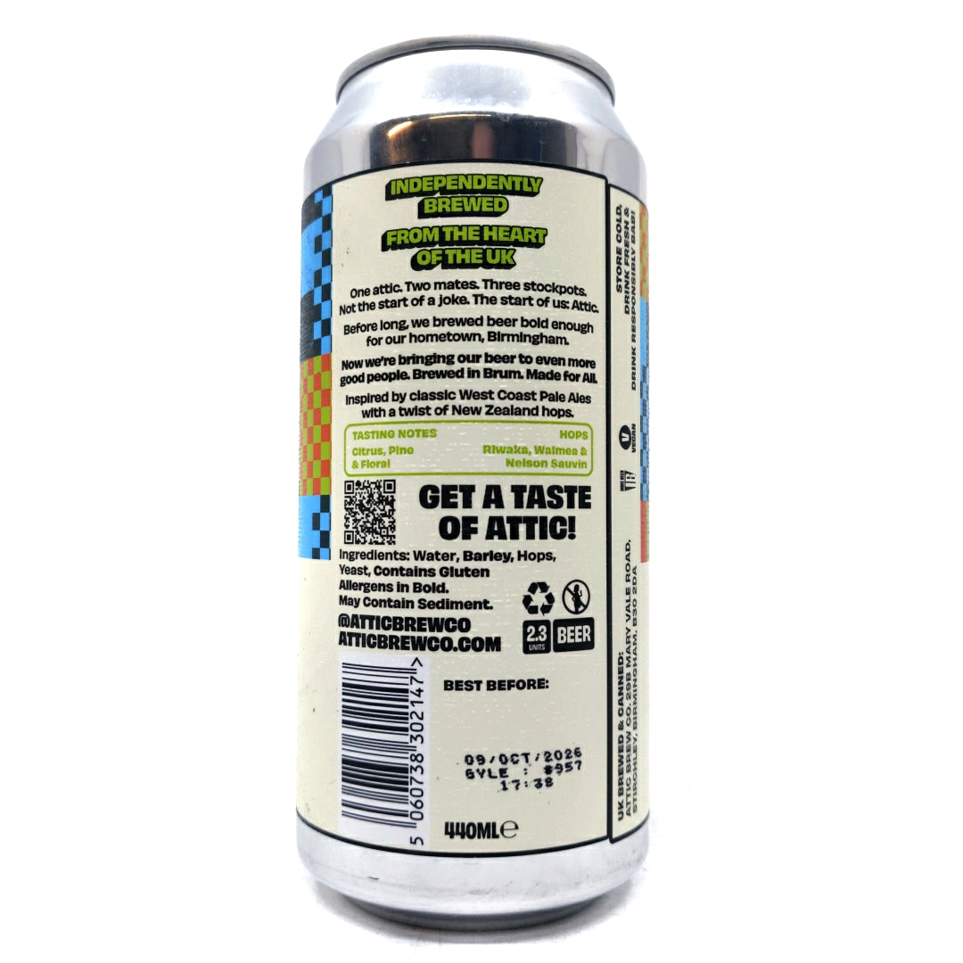 Elusive Brewing x Attic Coder West Coast Pale Ale 5.2% (440ml can)-Hop Burns & Black