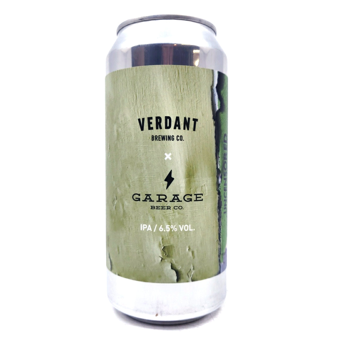 Verdant x Garage Beer Uncensored Sports Parade IPA 6.5% (440ml can)-Hop Burns & Black