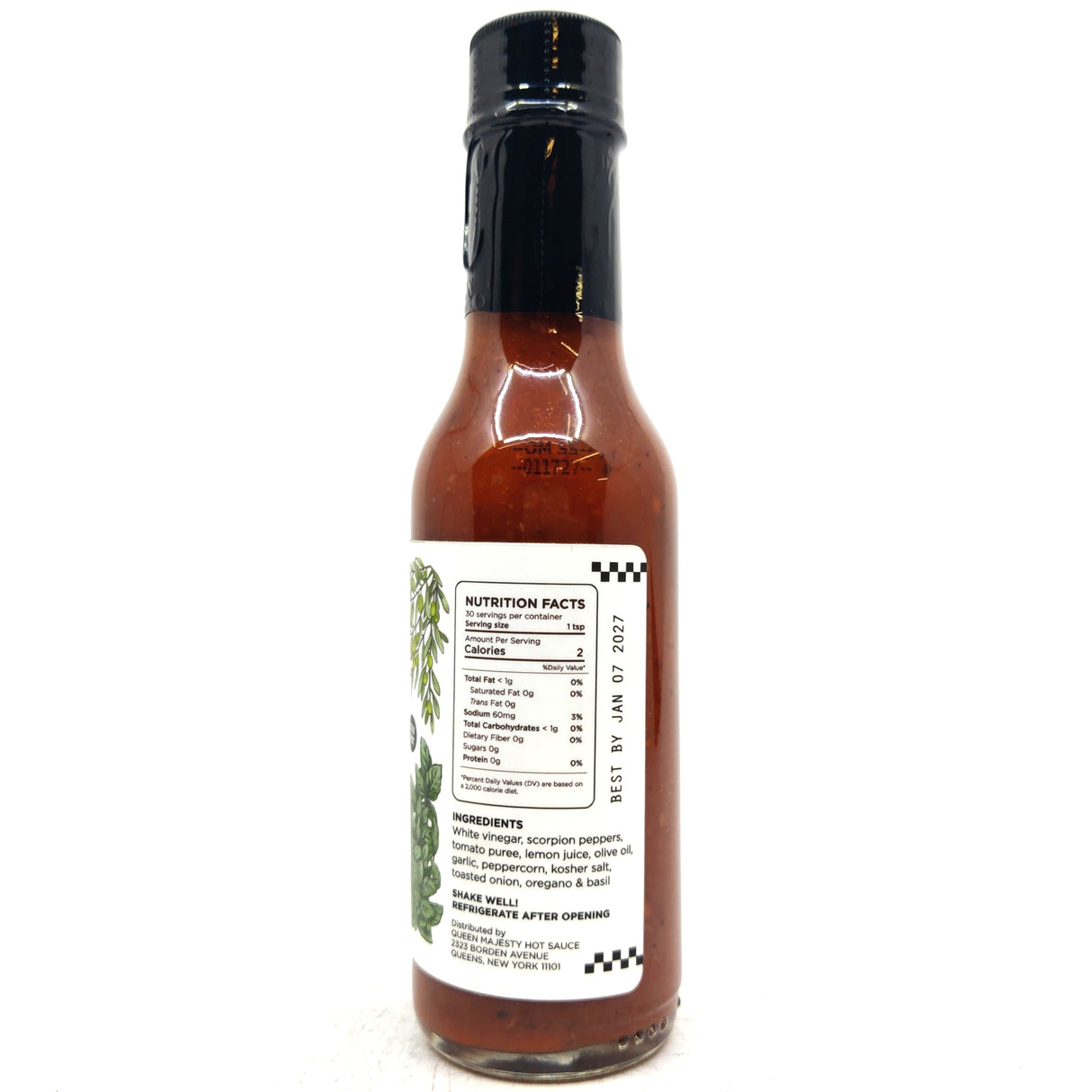 Queen Majesty Sicilian Scorpion Hot Sauce (147ml)-Hop Burns & Black