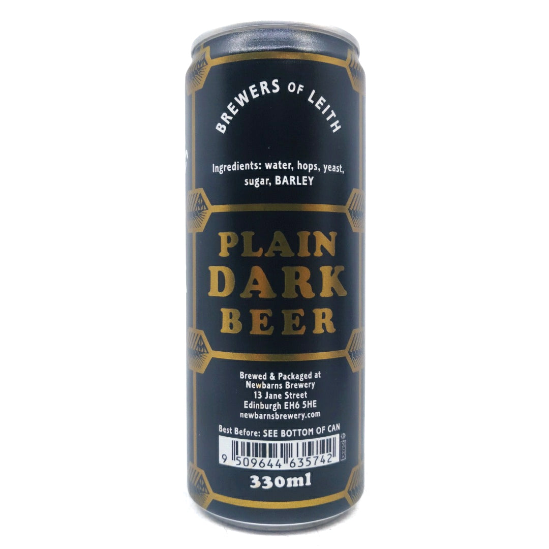 Newbarns Plain Dark Beer Strong Export Stout 11% (330ml can)-Hop Burns & Black
