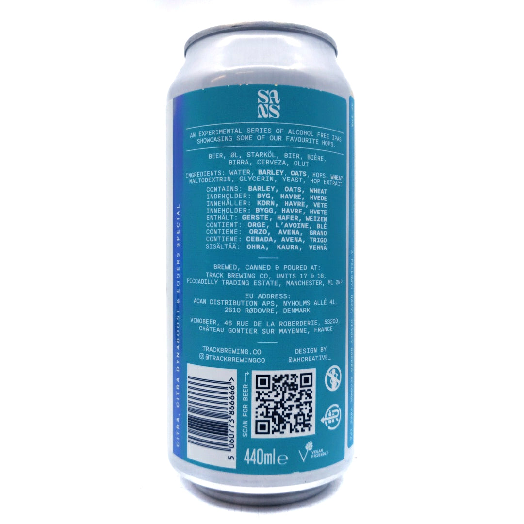 Track Sans AF Alcohol Free IPA 0.5% (440ml can)-Hop Burns & Black