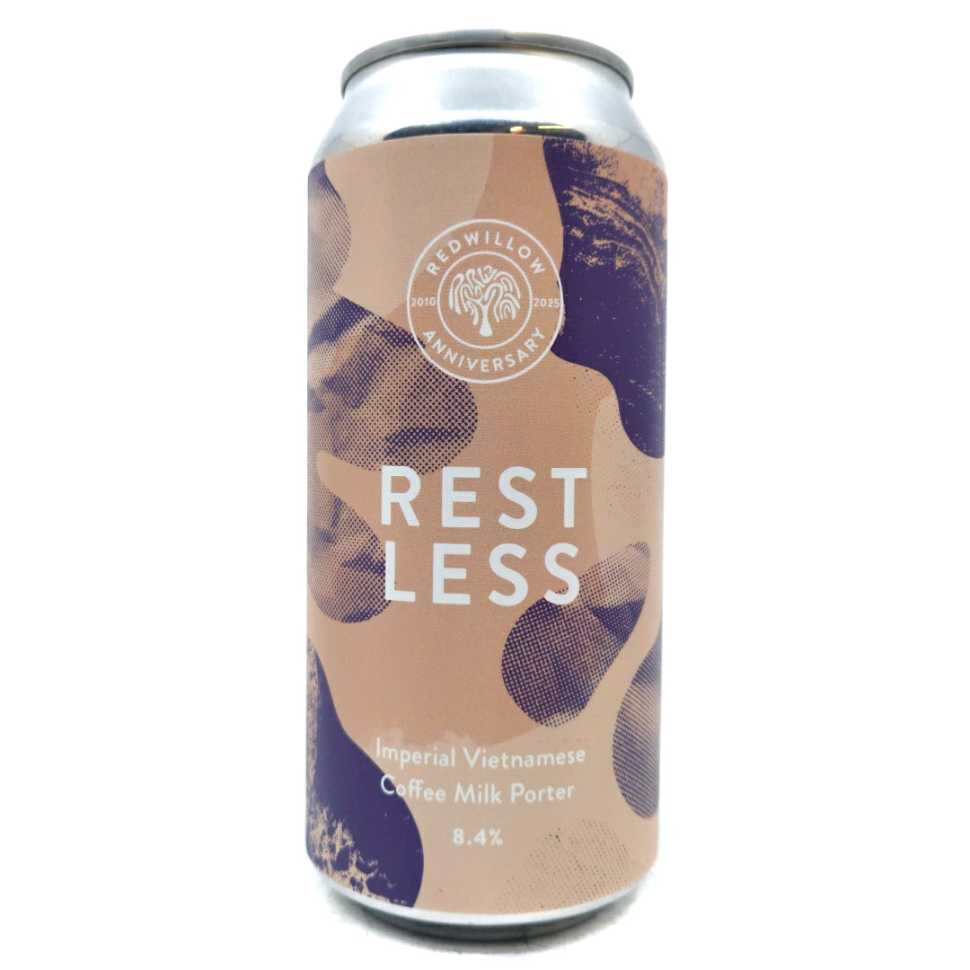Redwillow Restless Imperial Vietnamese Coffee Milk Porter 8.4% (440ml can)-Hop Burns & Black