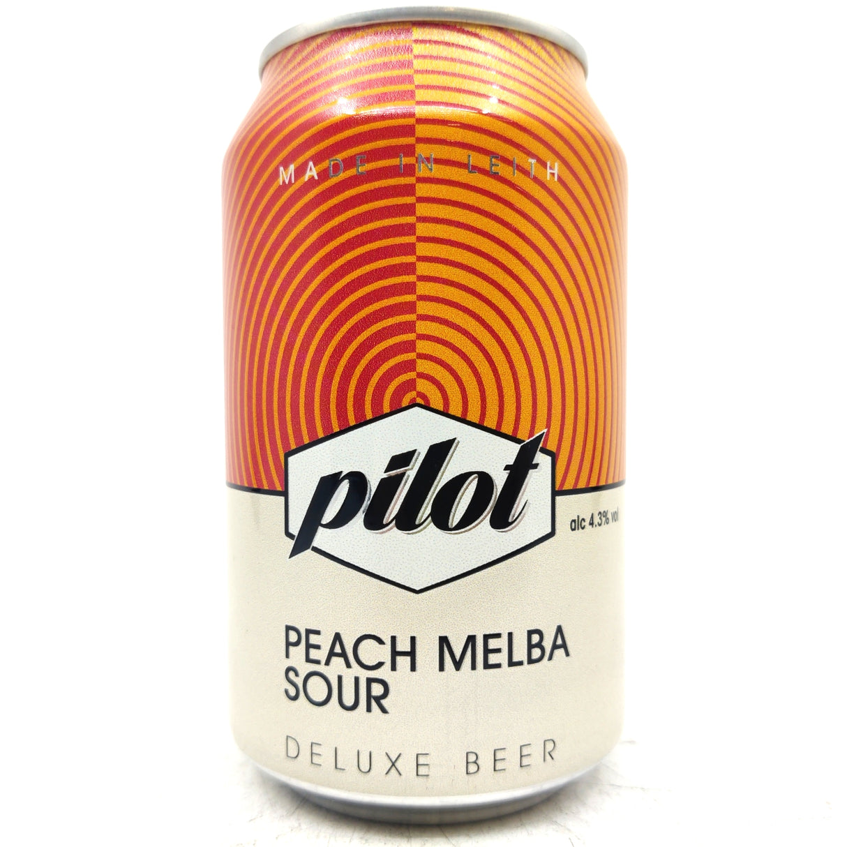 Pilot Peach Melba Sour 4.3% (330ml can)-Hop Burns & Black
