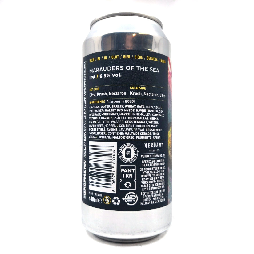 Verdant x The Lemonheads Marauders Of The Sea IPA 6.5% (440ml can)-Hop Burns & Black