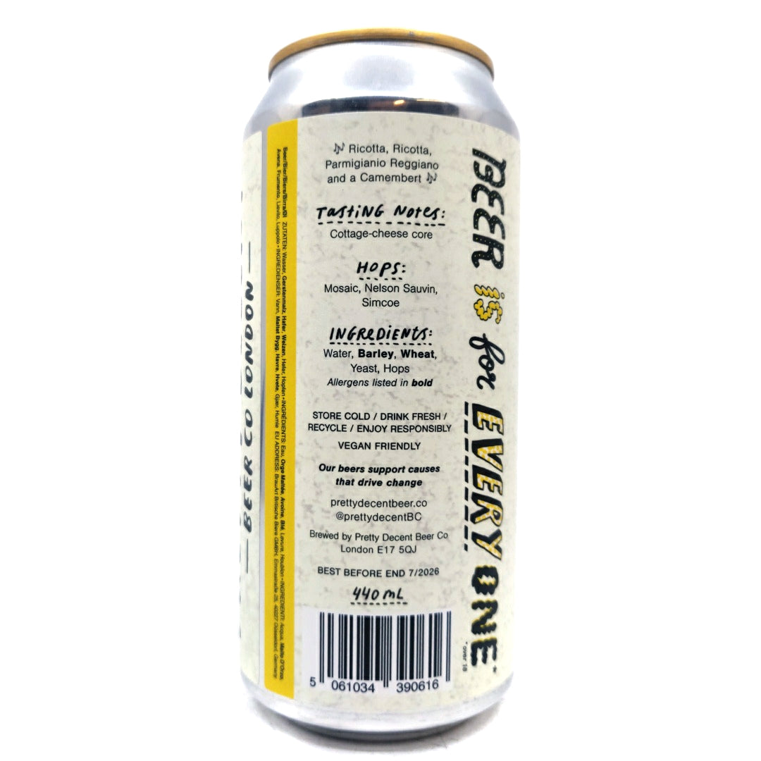 Pretty Decent Ricotta IPA 5.8% (440ml can)-Hop Burns & Black