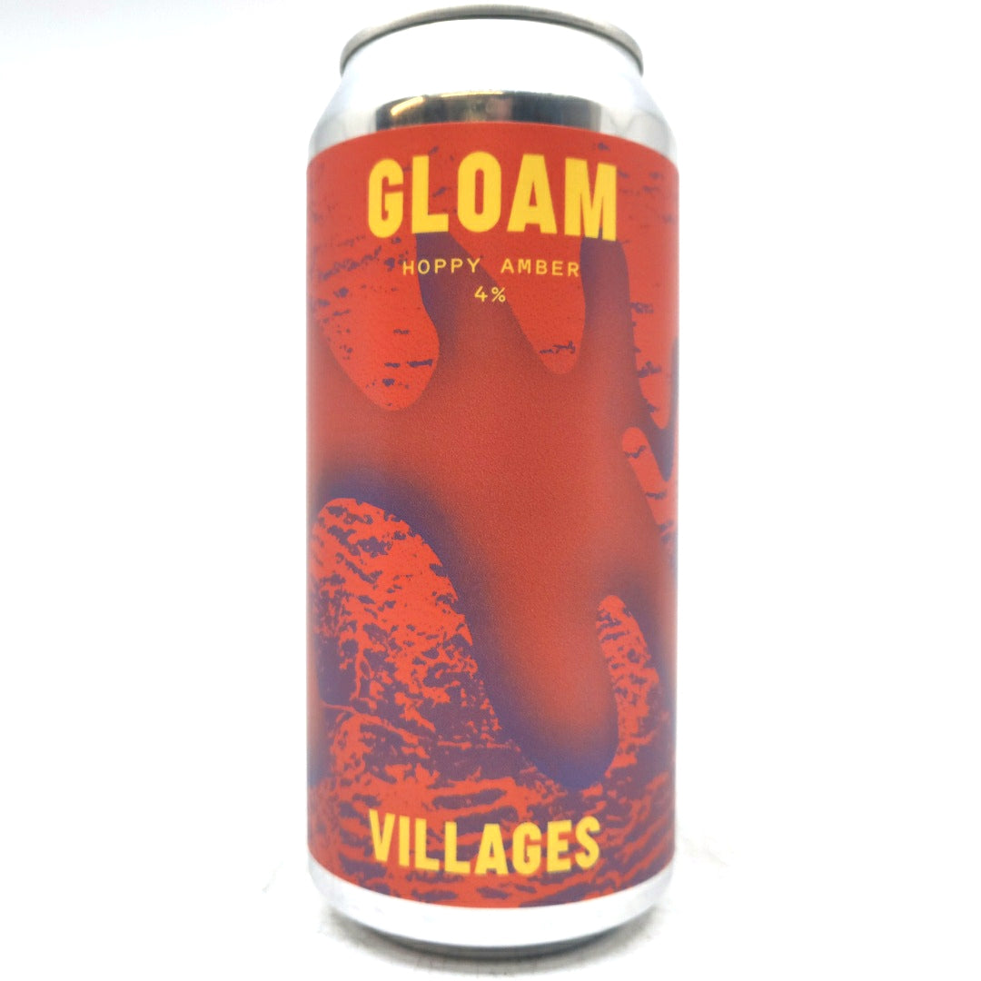 Villages Gloam Hoppy Amber 4% (440ml can)-Hop Burns & Black
