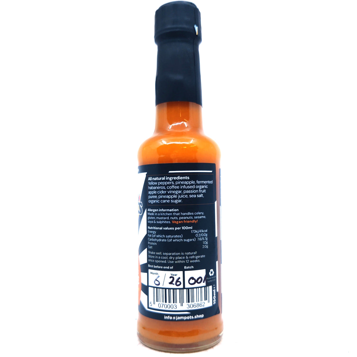 Jampot's x Perky Blenders Tropical Sunrise Hot Sauce (150ml)-Hop Burns & Black