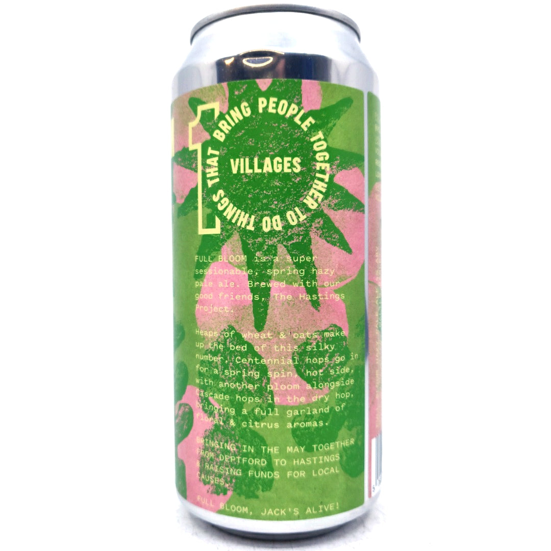 Villages x Hastings Project Full Bloom Hazy Pale Ale 4% (440ml can)-Hop Burns & Black