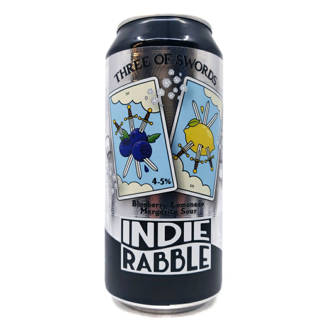 Indie Rabble Three Of Swords Blueberry Lemonade Sour 4.5% (440ml can)-Hop Burns & Black