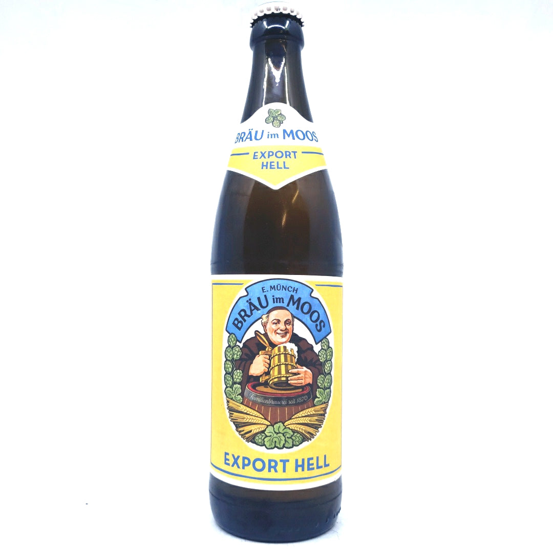 Brau Im Moos Export Hell 5.3% (500ml)-Hop Burns & Black