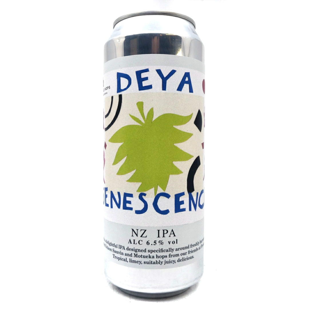 DEYA Senescence IPA 6.5% (500ml can)-Hop Burns & Black