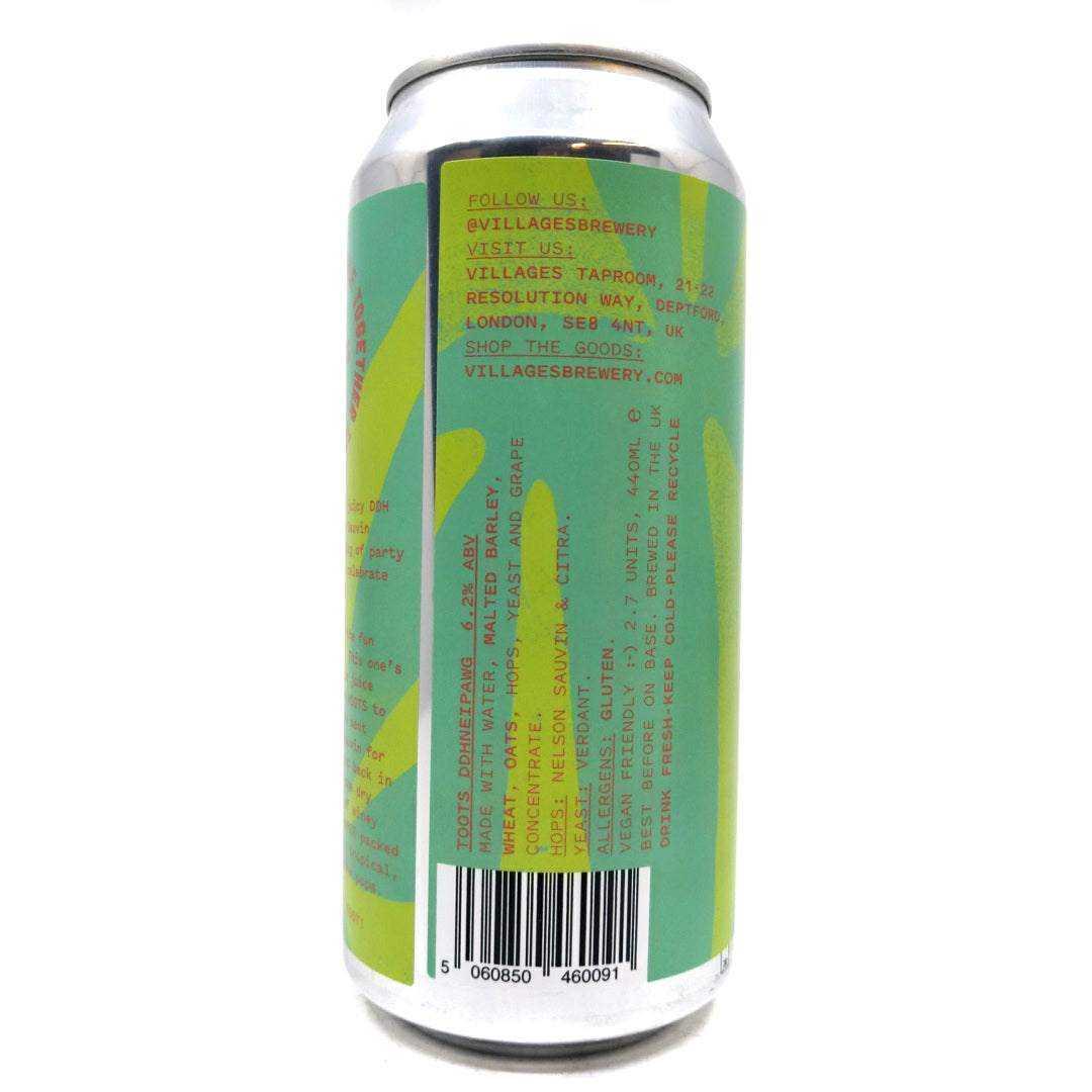 Villages Toots DDH Nelson Sauvin Grape New England IPA6.2% (440ml can)-Hop Burns & Black