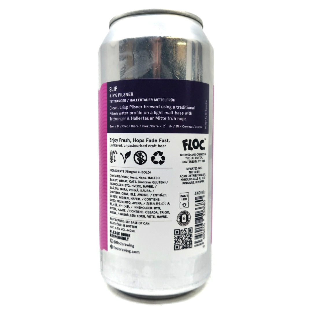 Floc Brewing Slip PIls 4.5% (440ml can)-Hop Burns & Black