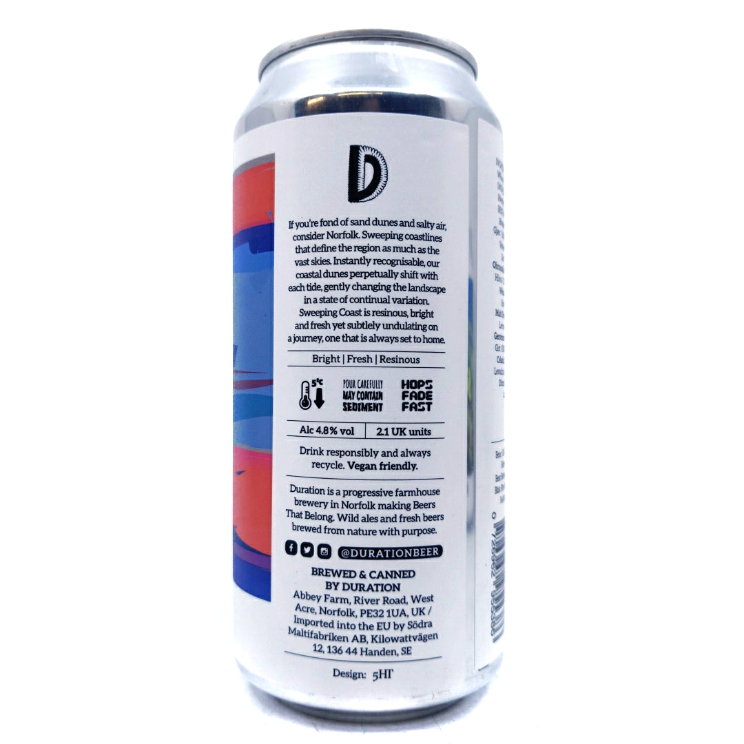 Duration Sweeping Coasts West Coast Pale Ale 4.8% (440ml can)-Hop Burns & Black