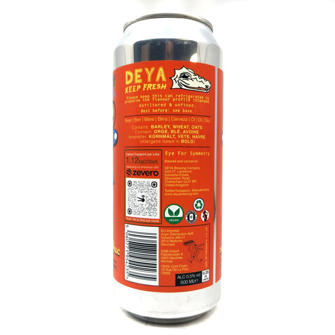DEYA Eye For Symmetry Low Alcohol Pale Ale 0.5% (500ml can)-Hop Burns & Black