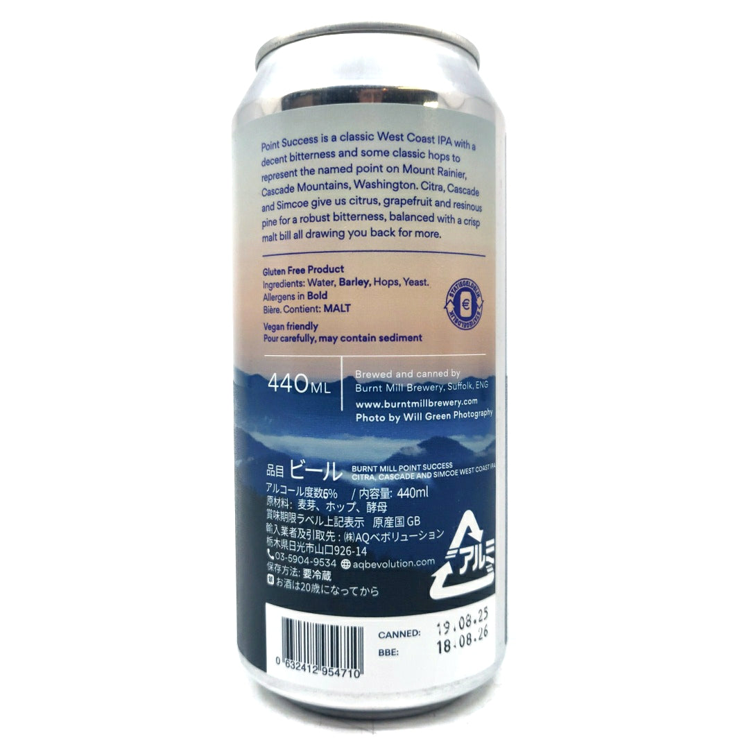 Burnt Mill Point Success West Coast IPA 6% (440ml can)-Hop Burns & Black