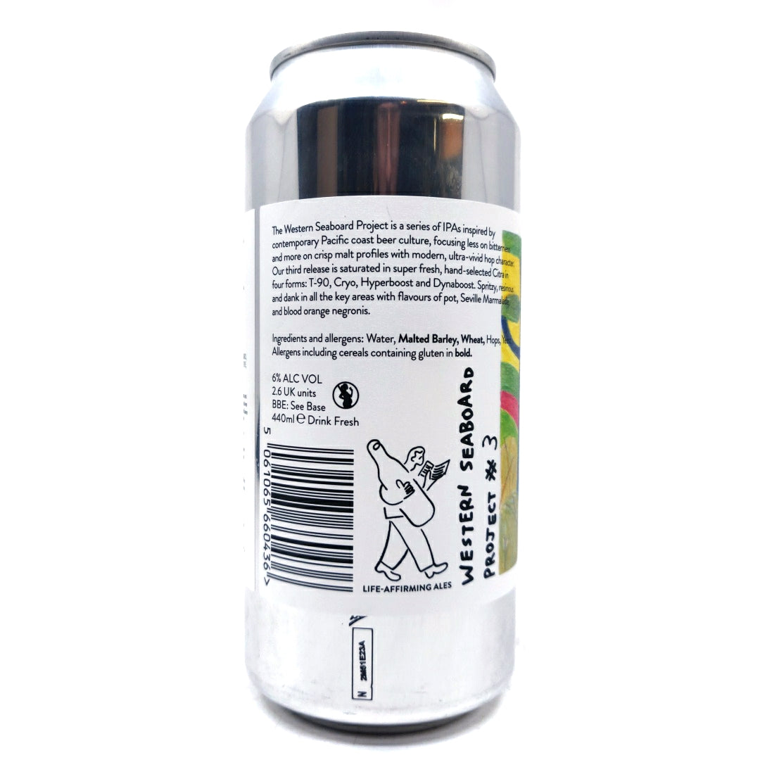 Beak Brewery Western Seaboard Project #3 Bright IPA 6% (440ml can)-Hop Burns & Black
