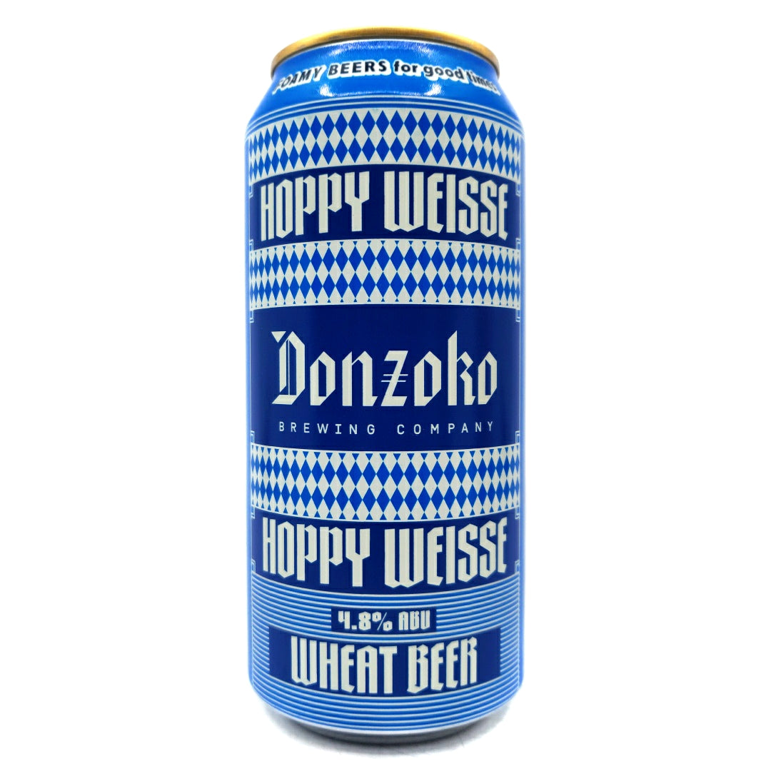 Donzoko Hoppy Weisse 4.8% (440ml can)-Hop Burns & Black