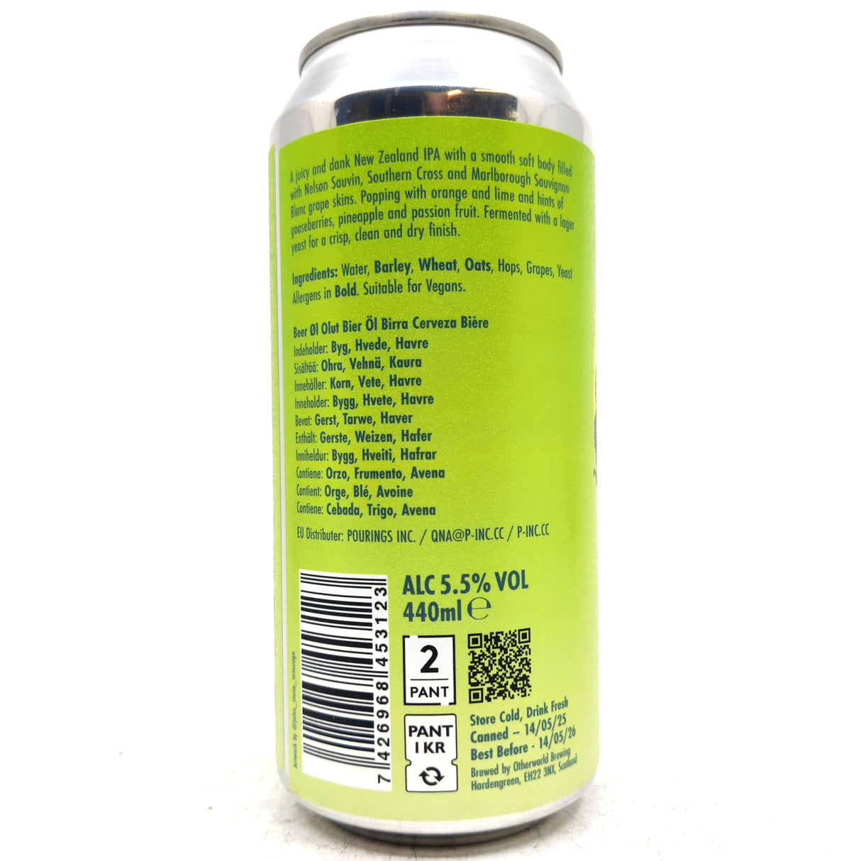 Otherworld Phantasm NZ IPA 5.5% (440ml can)-Hop Burns & Black