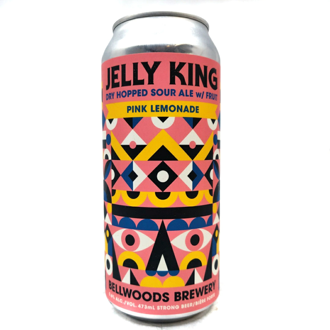 Bellwoods Jelly King Pink Lemonade Dry Hopped Sour Ale 5.6% (473ml can)-Hop Burns & Black